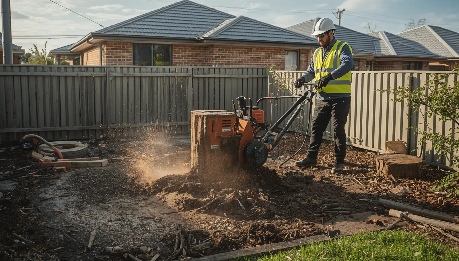 stump grinding cost Canberra price example